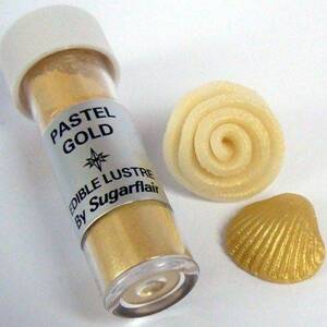 Jedlá prachová perleťová barva Sugarflair (2 g) Pastel Gold