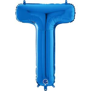 Nafukovací balónek písmeno T modrá 66 cm