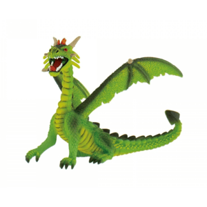 Tortová figúrka draka zelená 11x9cm - Bullyland