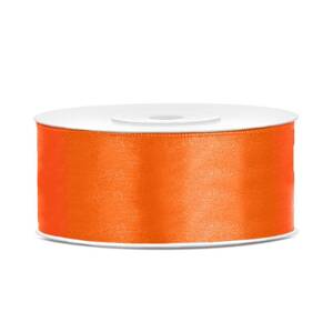 Saténová oranžová stuha 25 mm/25 m - PartyDeco