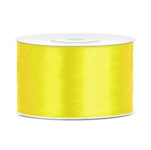 Žltá saténová stuha 38 mm/25 m - PartyDeco