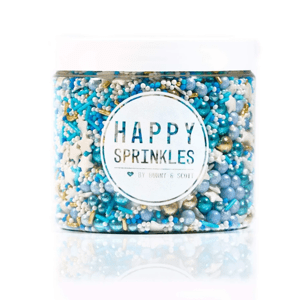 Zdobiace hviezdičky a perličky 90g modré - Happy Sprinkles