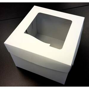 Dortová krabice bílá čtvercová s okénkem 10ks (25 x 25 x 19,5 cm) WR1 dortis - dortis