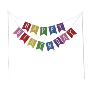 Topper na tortu Happy Birthday 19x17cm - Dekora