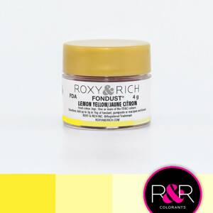 Prášková farba 4g citrónovo žltá - Roxy and Rich