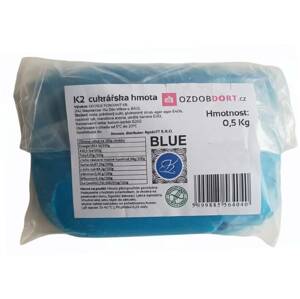 Potahovací hmota K2 na dorty 0,5kg modrá