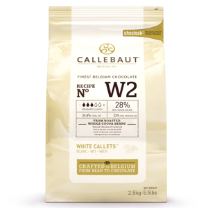 Callebaut W2 28% biela čokoláda 2,5 kg