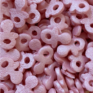 Cukrové zdobení růžové dudlíky 60g