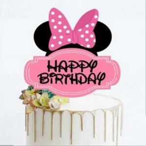 Minnie Happy Birthday topper na tortu - Cakesicq