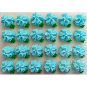 Cukrové kvety modré 24ks - Fagos