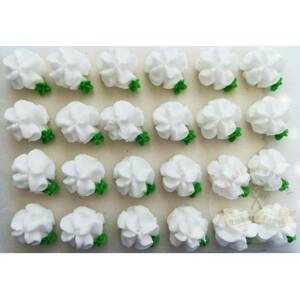 Cukrové kvety biele 24ks - Fagos
