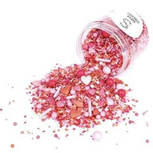 Cukrová dekorácia 90g červená ružová valentínka - Super Streusel