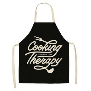 Zástěra kuchyňská cooking is cheaper than therapy