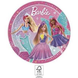 Papierové taniere Barbie 23cm, 8ks