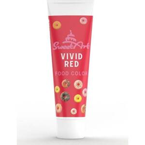 SweetArt gelová barva tuba Vivid Red (30 g) - dortis