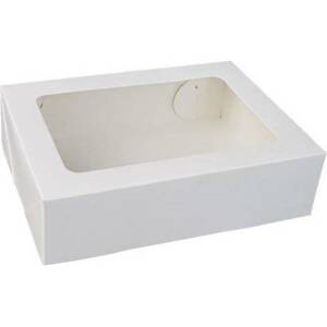 Krabička na makronky bílá 18 x 13 x 5 cm (na 6 kusů) - dortis