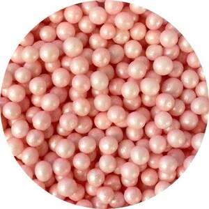 Cukrové perly růžové perleťové (50 g)