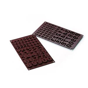 Silikónová forma na čokoládu čísla - Silikomart