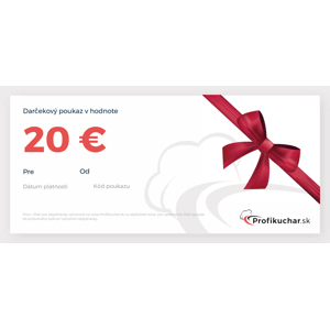 Elektronický darčekový poukaz Profikuchar.sk na nákup tovaru v hodnote 20 €