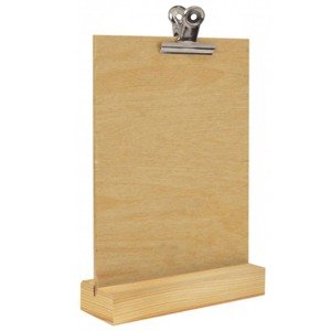 HENDI Stojan na menu so štipcom - A5 natural