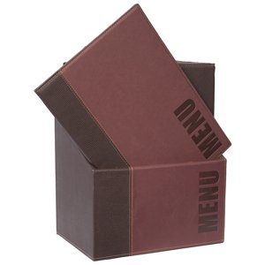 SECURIT Box s jedálnymi lístkami TRENDY, vínova (20 ks)