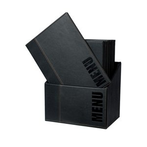 SECURIT Box s jedálnymi lístkami TRENDY, čierna (20 ks)