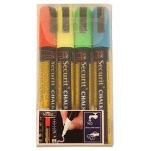 SECURIT Sada 4 mikro kriedových popisovačov, 2 - 6 mm