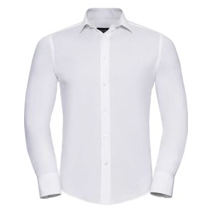 RUSSELL COLECTION Pánska čašnícka košeľa Russel dlhý rukáv -slim fit - 4 farby Čierna,XXL