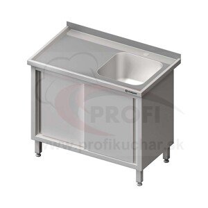 Umývací stôl krytovaný s drezom 400x400mm - posuvné dvere 1700x600x850mm