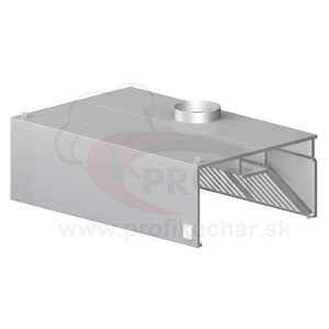 Nástenný odsávač pary - hranatý 2000x900x450mm